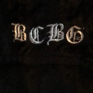 BCBG,  workout suit-capris and short sleeve-blk